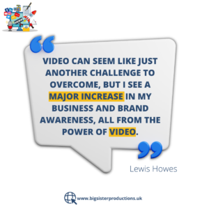 Quote - Lewis Howes Challenge but increase in business from video